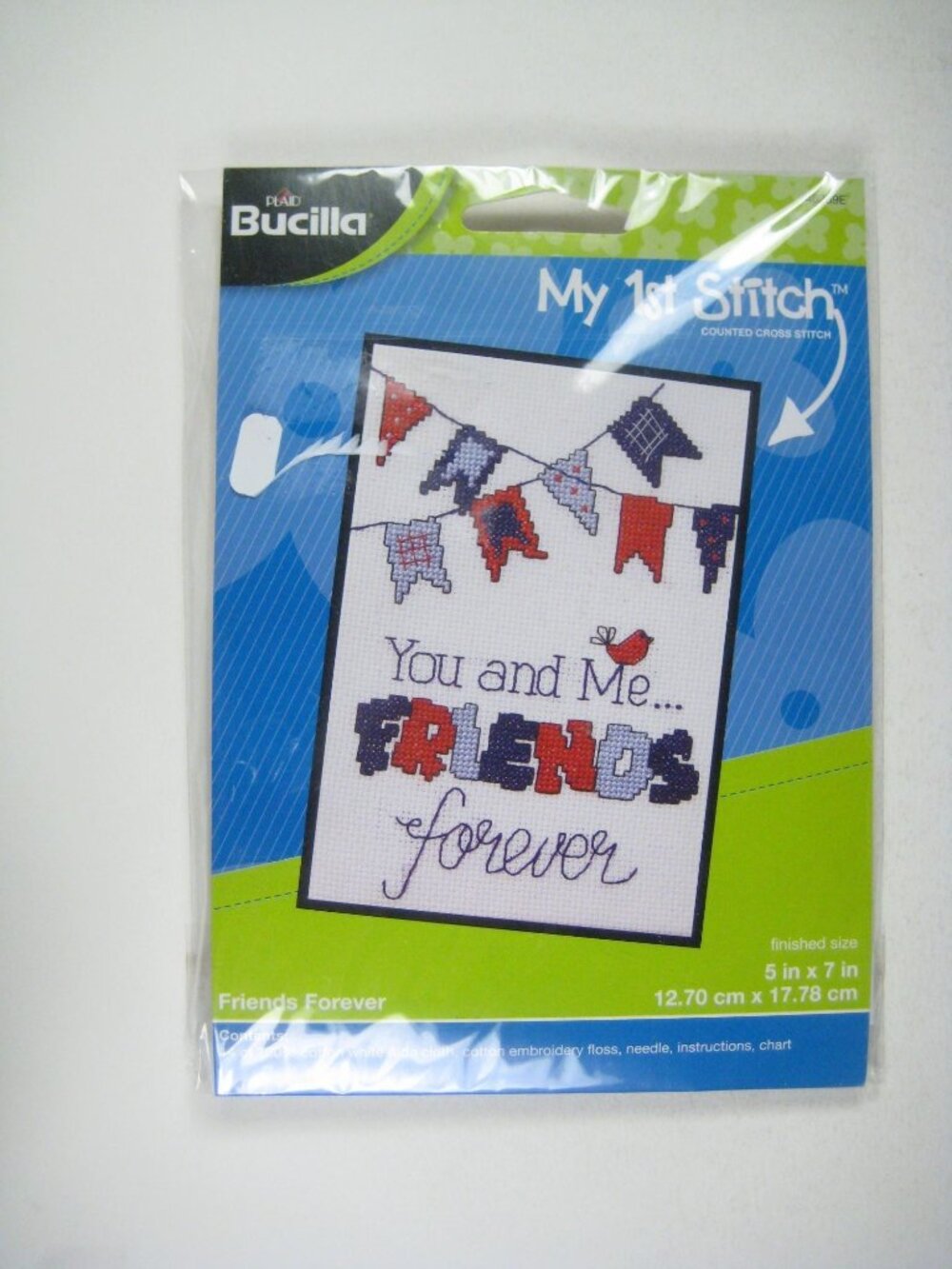 Bucilla My 1st Stitch Friends Forever Cross Stitch Kit 5 X 7 inch